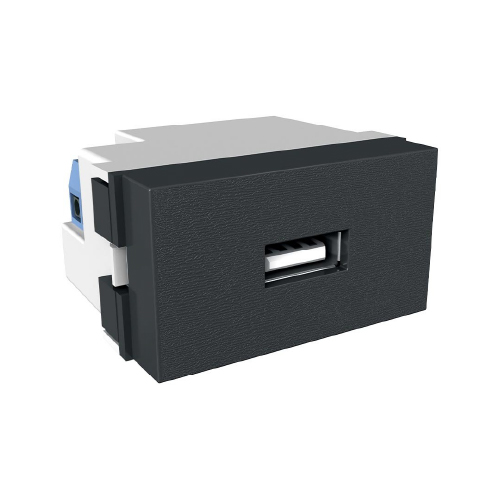 Toma usb de carga 1A Platinum negro